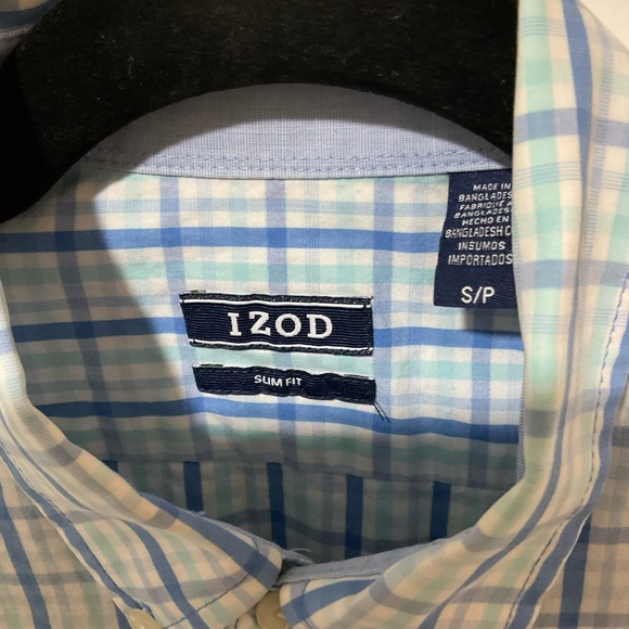 IZOD Mens Button Down Plaid Shirt (Size S/P - Picture 2 of 4